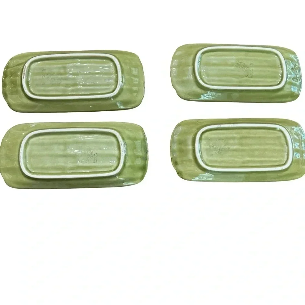 Beautiful appetizer plates, asparagus theme. Made in Portugal. Set of 4.